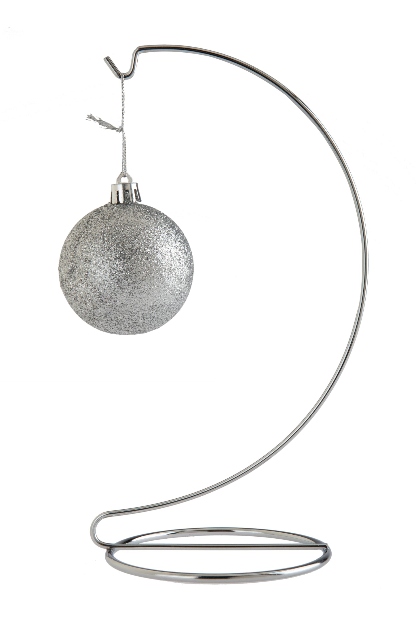 10 Inch Tall Silver Chrome Wire Ornament Display Hanger Stands for Displaying - view 5