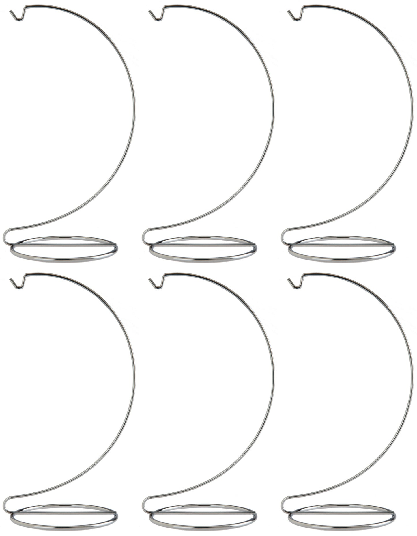 10 Inch Tall Silver Chrome Wire Ornament Display Hanger Stands for Displaying - view 5
