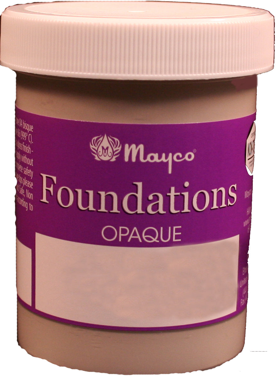 FN219 - Mayco Foundations Opaque Glaze - Lustre Green - 4 ounce jar - side view