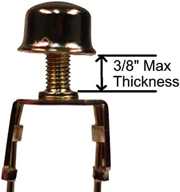 Lamp Shade Light Bulb Clip Adapter Clip on with Shade Attaching Finial Top - Gold