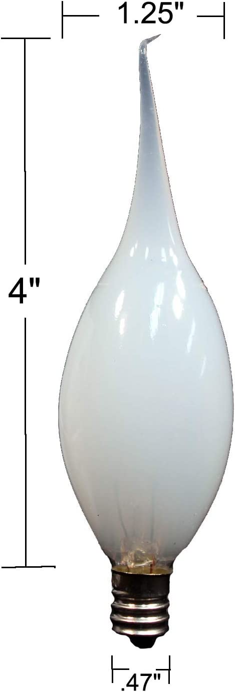 Silicone Dipped Chandelier Candle Light Bulbs, 15 Watt Candelabra Base, 6 Bulbs - detail