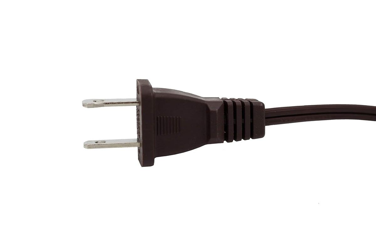50 Pack - 708N2 Single Light Replacement Clip in Lamp Cord for Christmas Village House, Pumpkin Lights, Small Objects - 6 Foot Brown
