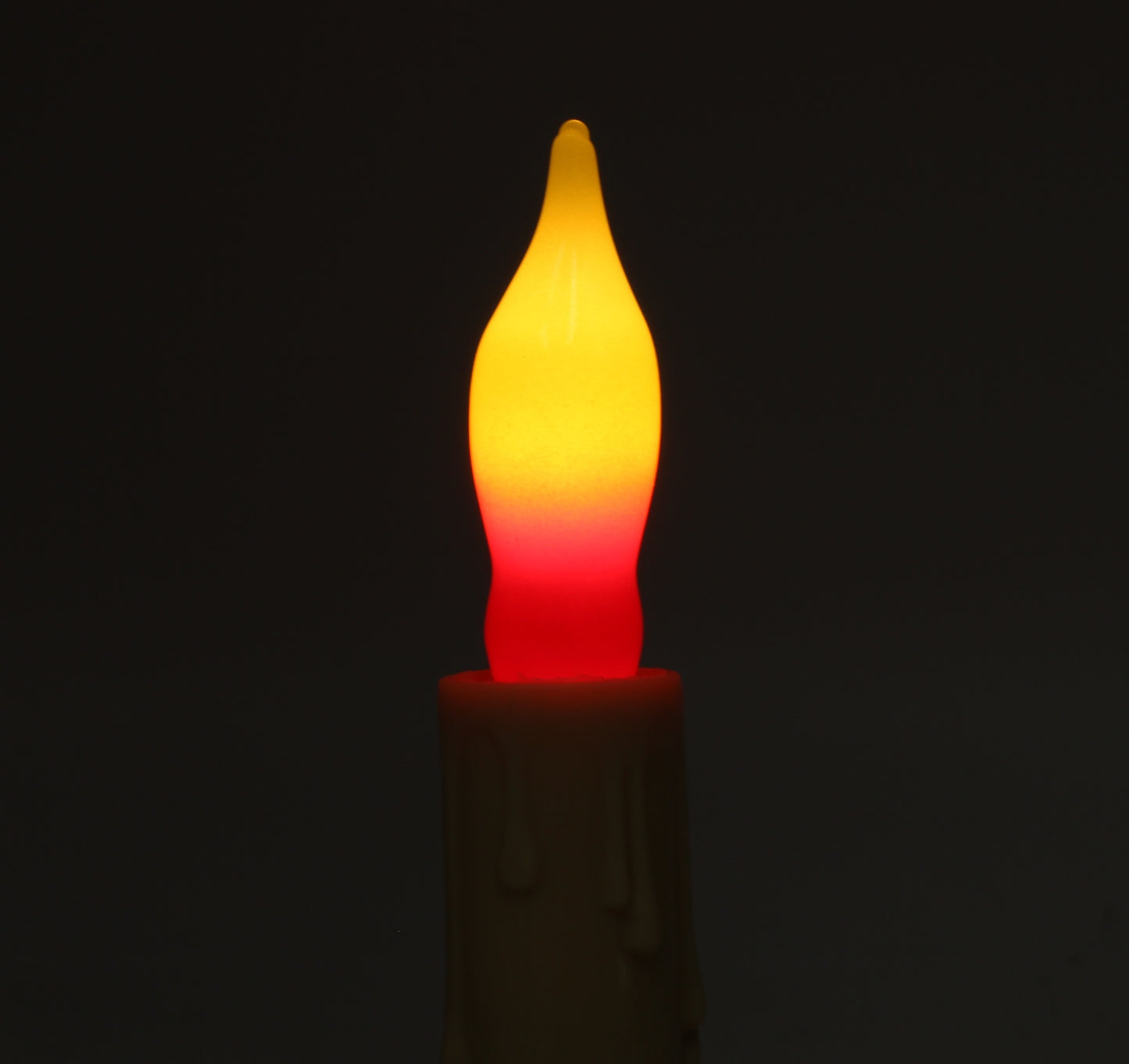 12 Pack Orange & Red Flame Tip Incandescent Bulbs, 7W 120V, E12 Candelabra - view 5