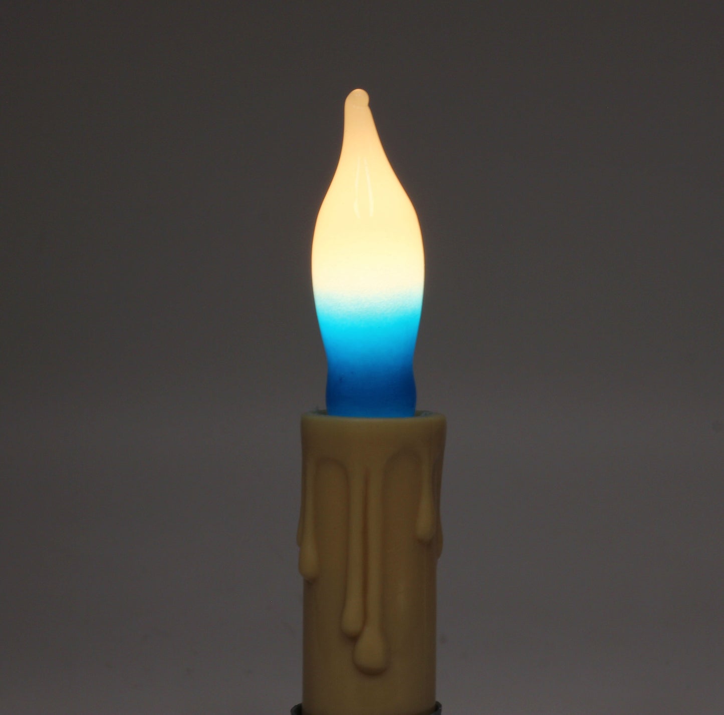 12 Pack Blue & White Flame Tip Incandescent Bulbs, 7W 120V, E12 Candelabra - view 5