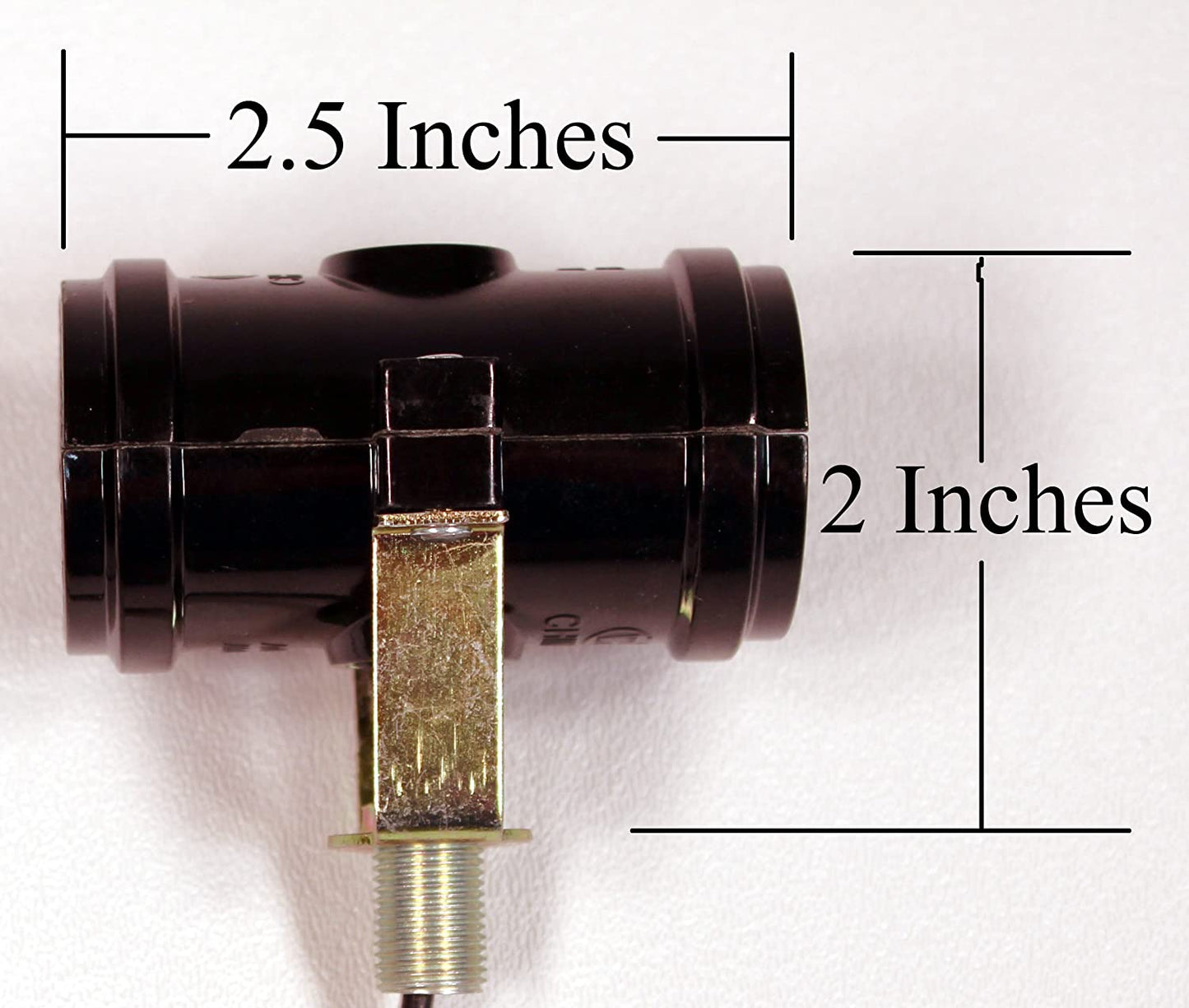 Projectpak™ 2-Bulb Medium Base E26 Double Light Fixture Socket, With 1/8 IP - side view