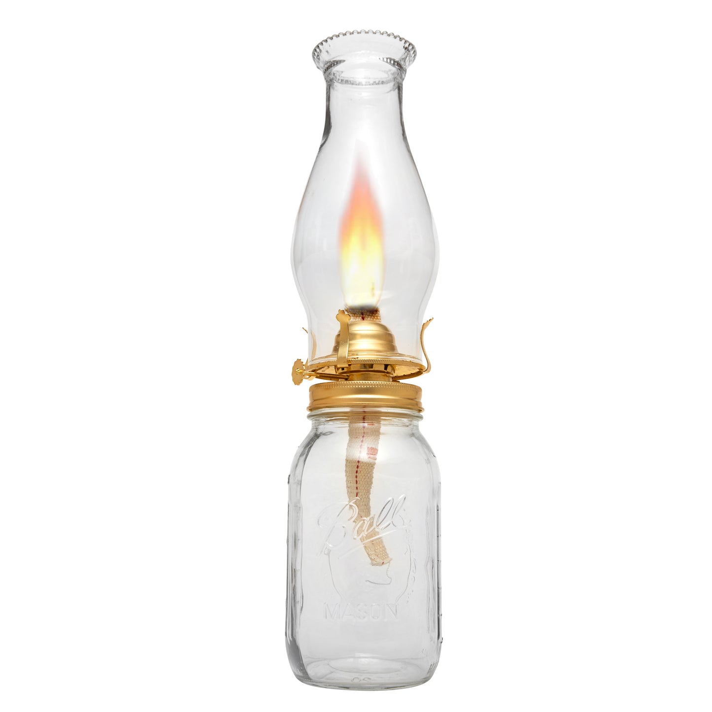 Glass Chimney with Beaded Top - Elegantly Crafted Replacement for Vintage Oil - detail