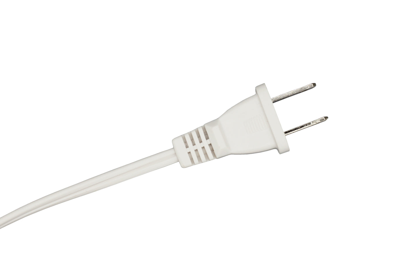 6 Foot White Lamp Cord With Rotary Switch, Polarized Plug, Stripped Ends Ready - close-up