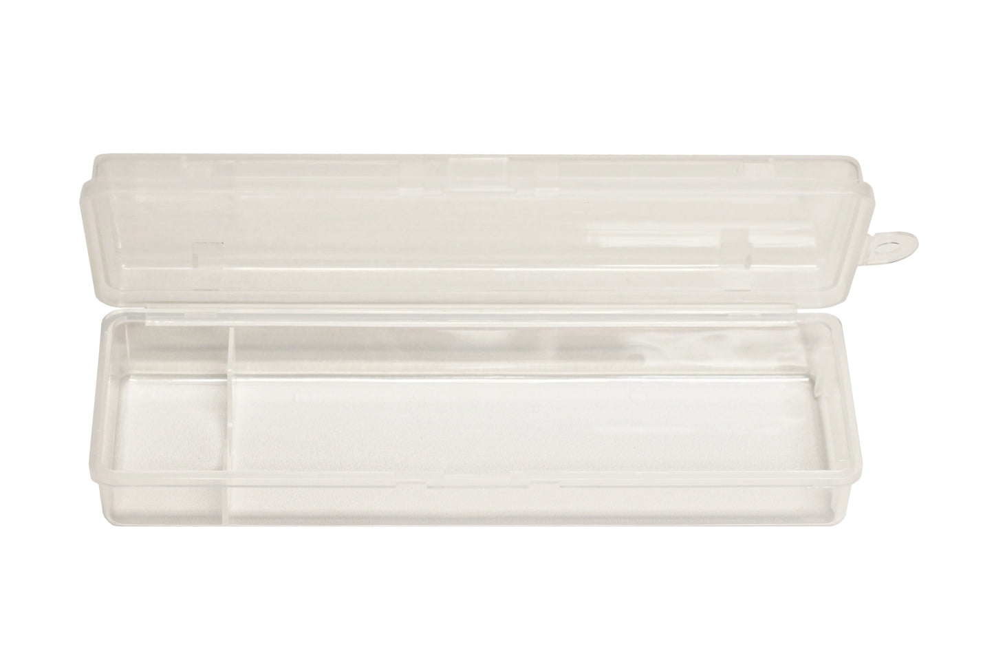 Clear Plastic Pencil Box with Hinged Lid & Snap Closure -for Pencils, Pens, - view 5