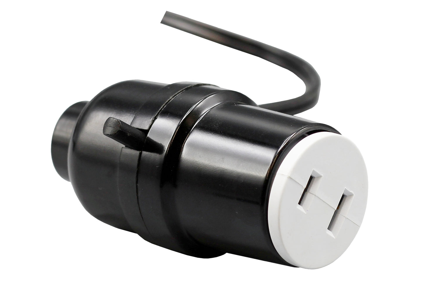 Polarized E26 Base Light Bulb Socket Plug – Convert Any E26 Socket into 2 Prong - close-up