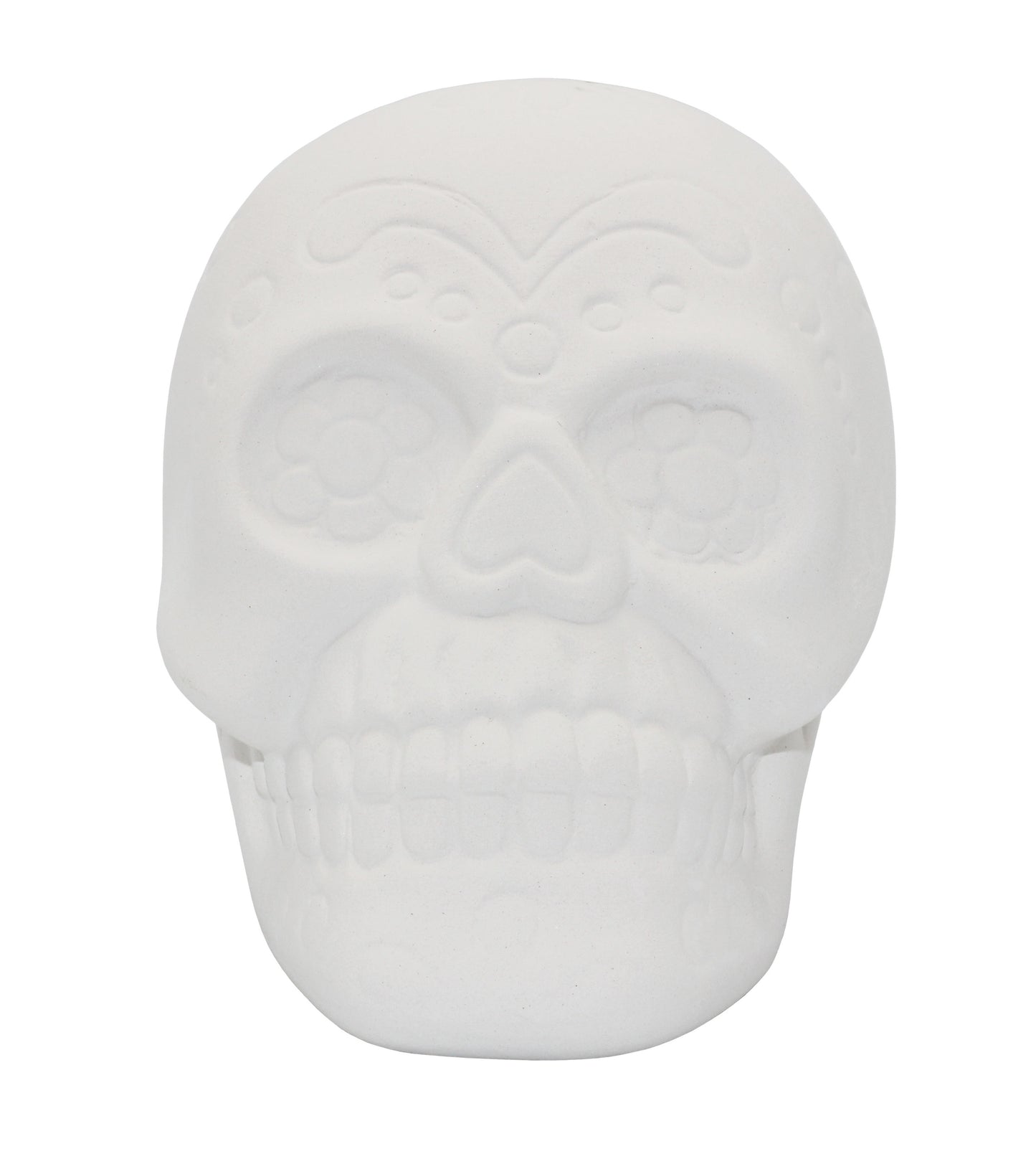 4 Pack of Ceramic Bisque Sugar Skull Shape Halloween Figurines - view 9