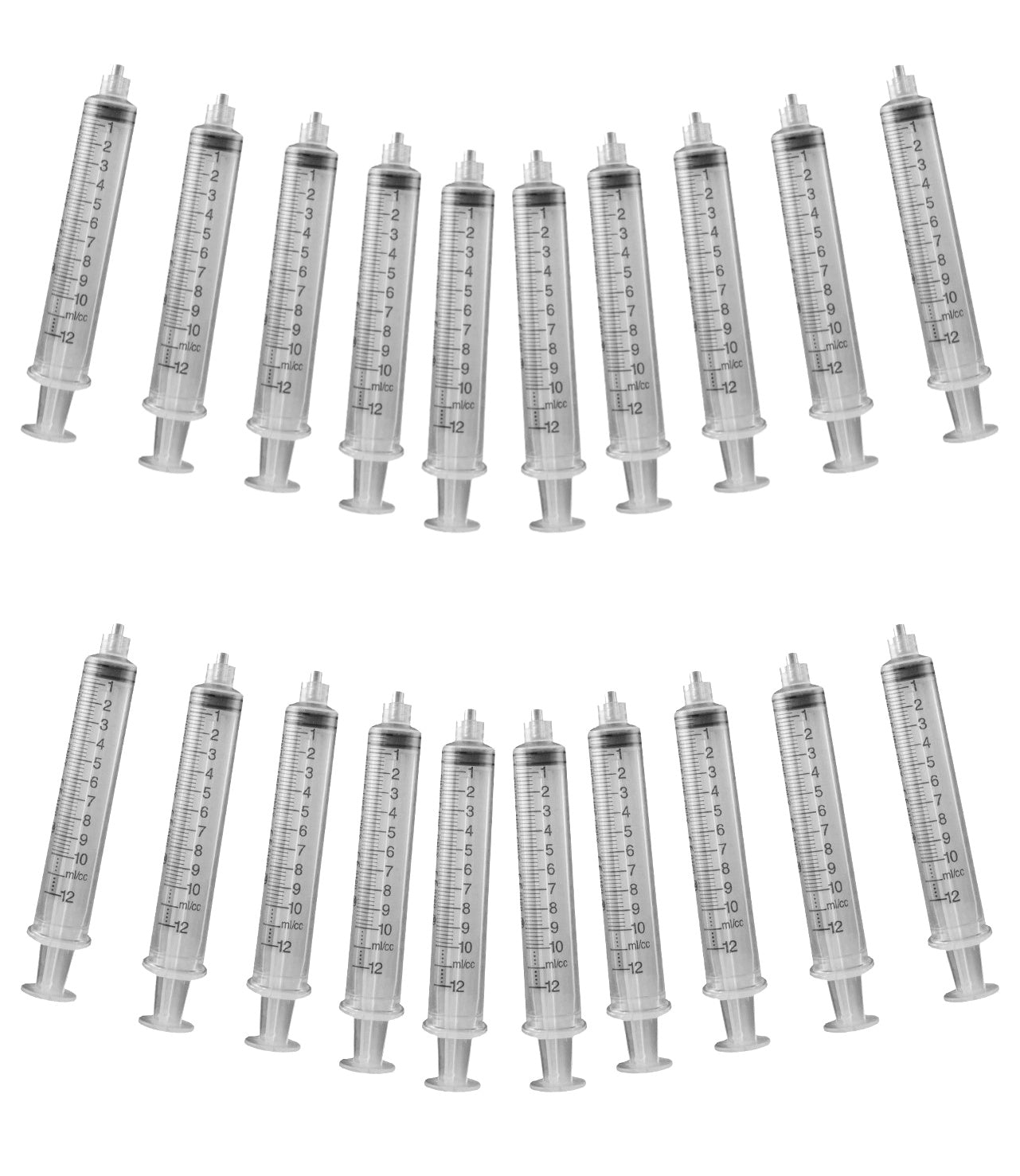 20 Pack of 10 ML Luer Lock Industrial Syringes with No Needles for Scientific - plastic, for craft