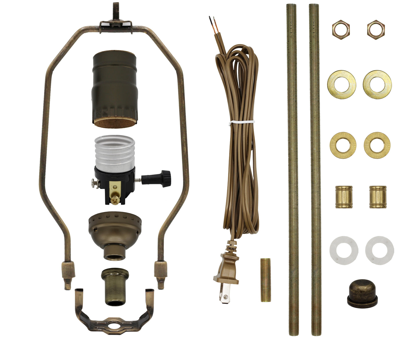ML94KIT Premium Lamp Kit with All Parts for DIY Lamp Design or Repair (Antique - side view