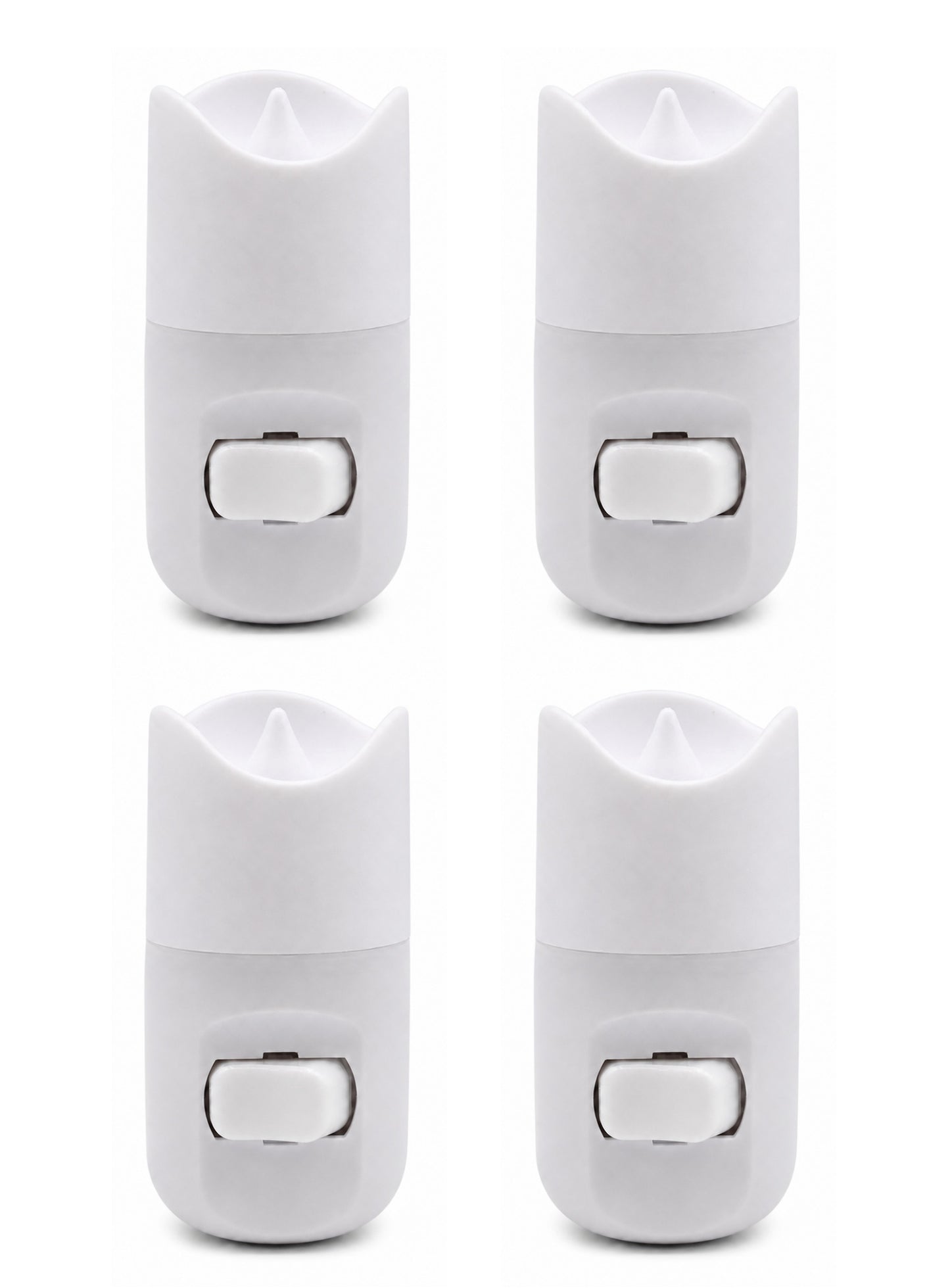 LED Candle Night Light, Orange Glow, White Body with On/Off Switch