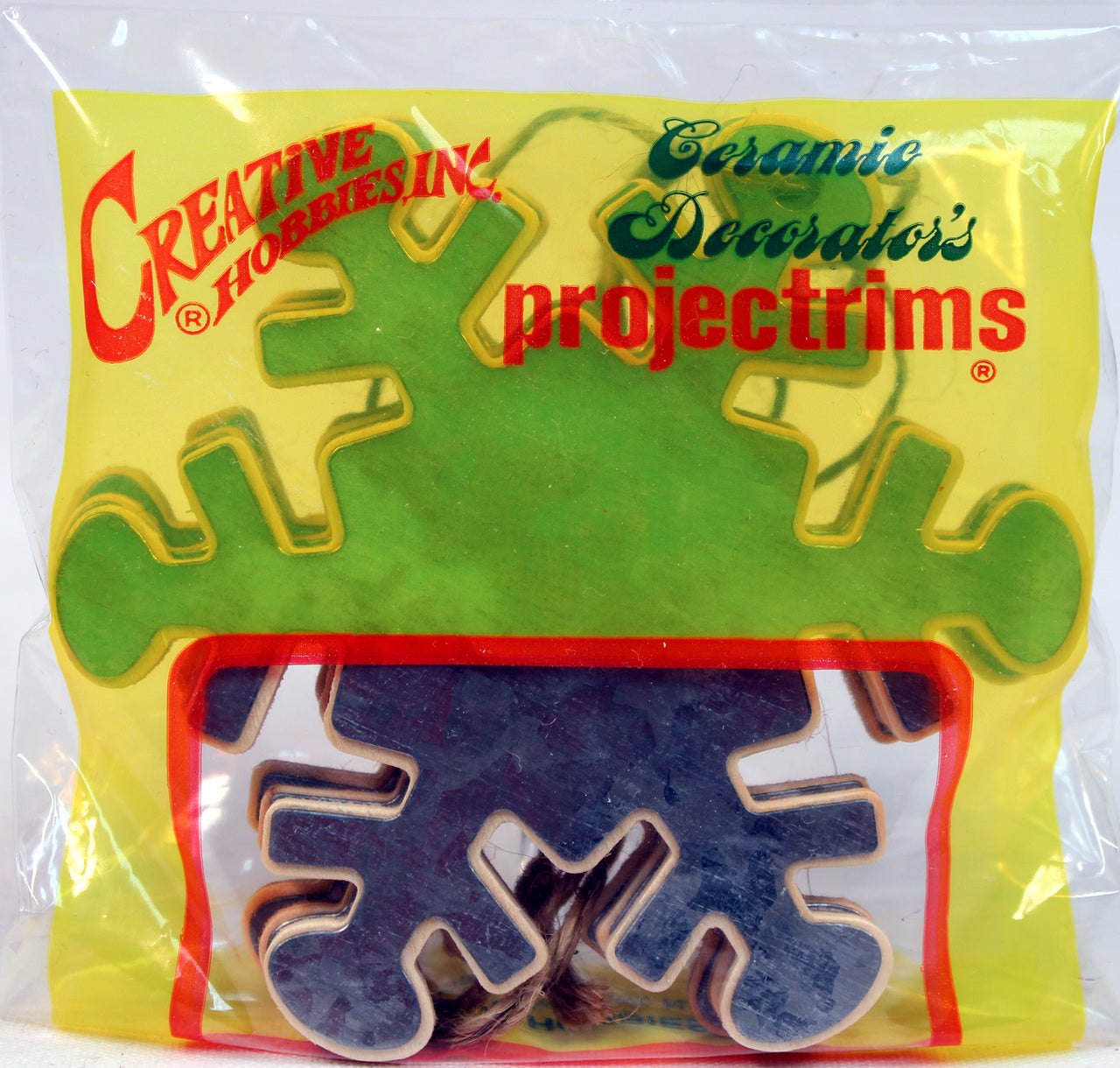 Creative Hobbies® Snowflake Shape Tin Covered Wood Christmas Ornaments, 4 inch - detail
