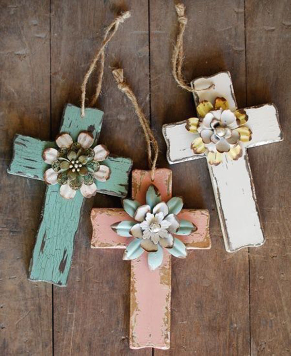 Creative Hobbies 4.25 Inch High Unfinished Wooden Cross Shapes, Pack of 25, - detail