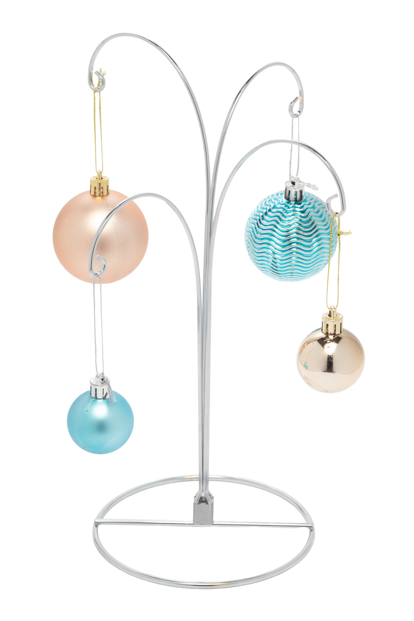 2 Pack of Metal Ornament Display Stands – 12″ Tall with Four Hooks at Varying - detail