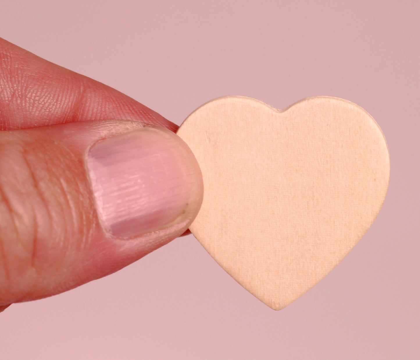 Creative Hobbies 25 Pack of 1.5 Inch Unfinished Wooden Heart Shape Cutouts, DIY - side view