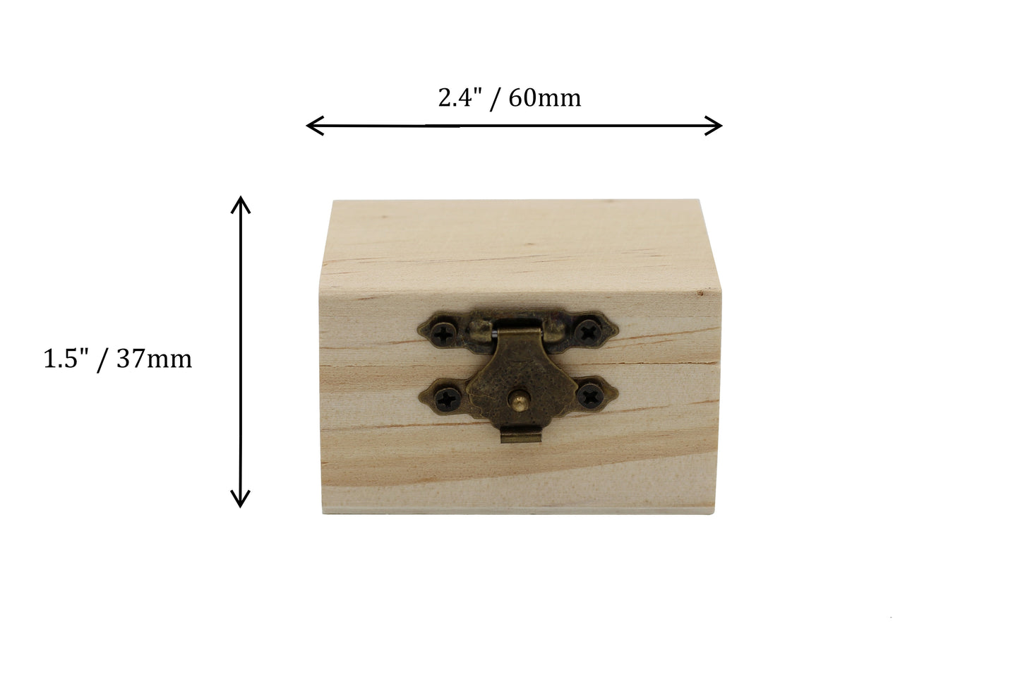 12-Pack Mini Wooden Treasure Boxes with Locking Clasp - Unfinished Wood - view 6