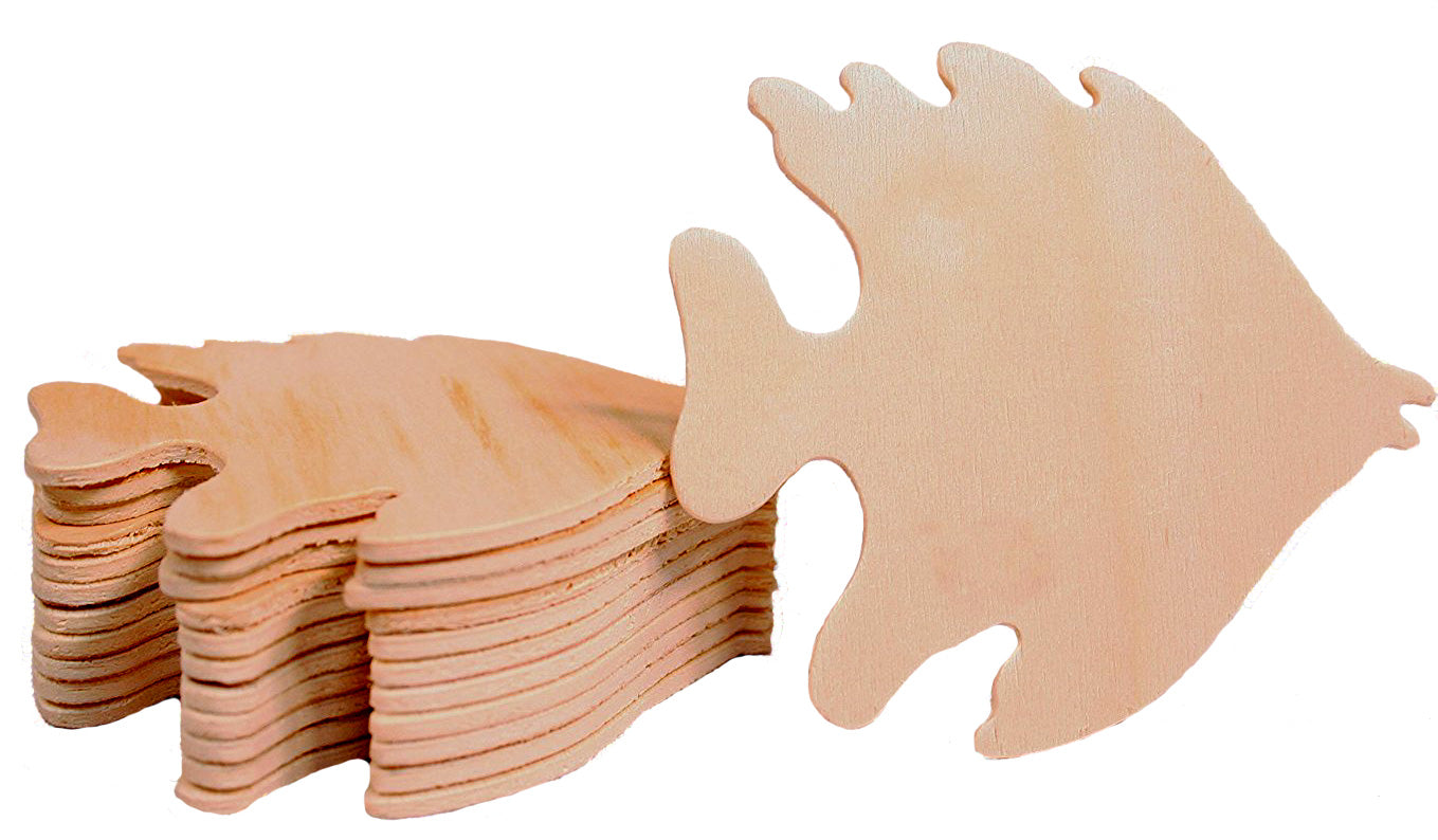 Unfinished Wood Fish Cutout Shapes, Ready to Paint or Decorate, 3.5 Inch Wide, - for craft