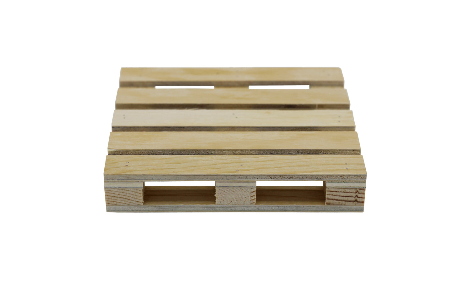 6-Pack Mini Wood Pallet Coasters for Beverages, Hot and Cold Drinks, Mini - side view