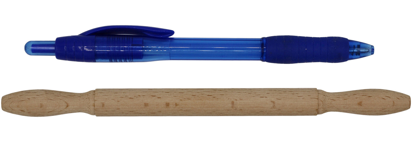 Mini Wooden Rolling Pin, Perfect for Clay, Playdoh, Kids Crafts, Pizza Parties - close-up