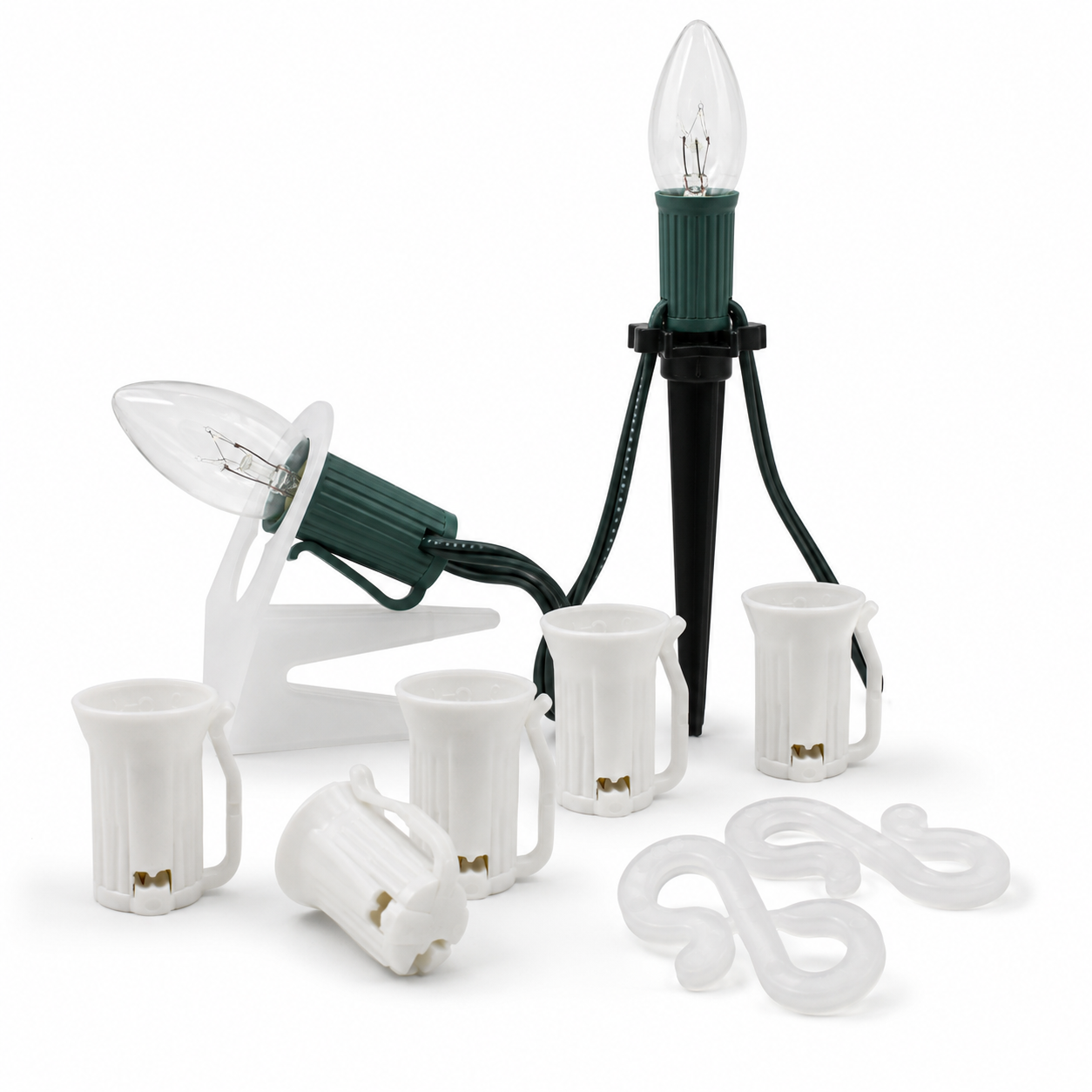 Projectpak holiday light clips and colorful ceramic Christmas tree replacement lights