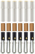 Chandelier Lighting Fixture Socket Kit, Adjustable Height Candelabra E-12 Sockets with Cardboard Insulators and 4-Inch White Drip Candle Cover Sleeves, Set of 6