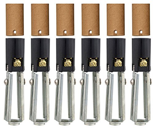 Creative Hobbies 10026 Chandelier Lighting Fixture Socket, 3.75" to 5" - brass