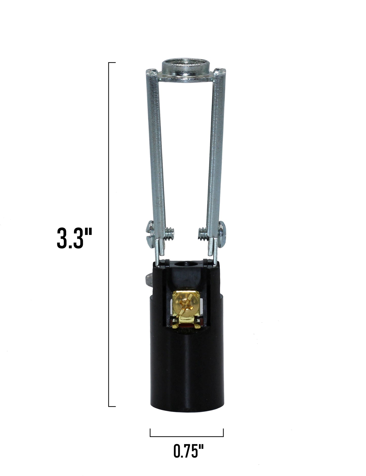 Adjustable E12 Candelabra Sockets for Chandeliers, 3.25 to 4.75 Inch - 2 Pack