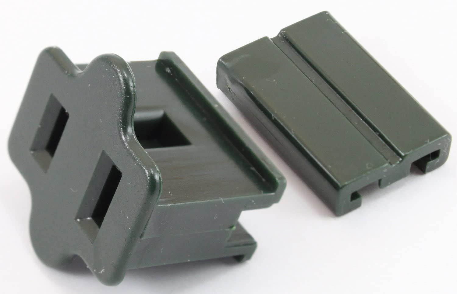 Green SPT-1 Female Slip On Plug, Zip Plug, Vampire Plug, Gilbert Plug, Slide - side view