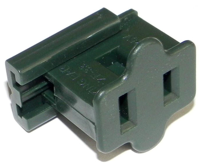 Green SPT-1 Female Slip On Plug, Zip Plug, Vampire Plug, Gilbert Plug, Slide - detail