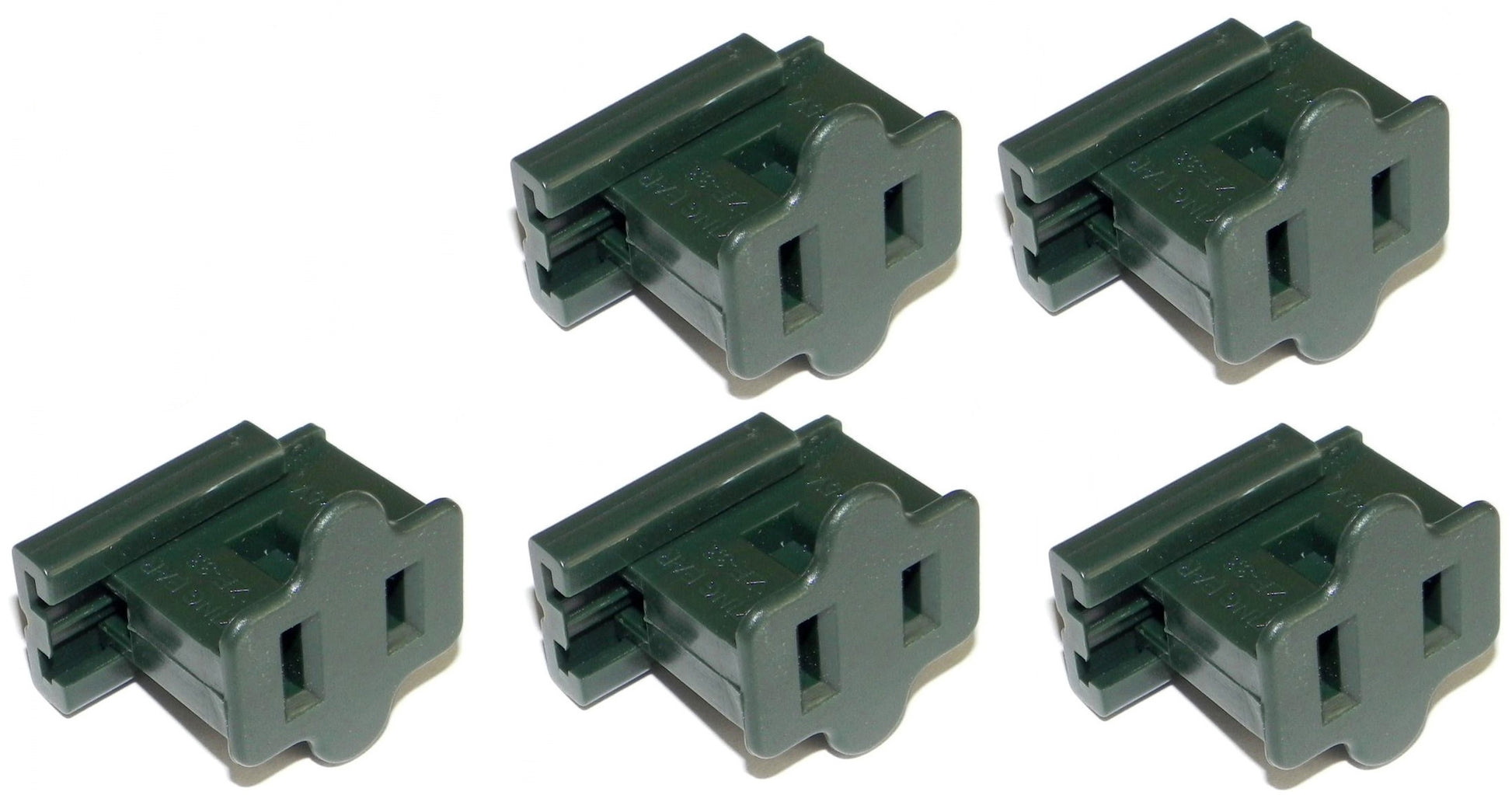 Green SPT-1 Female Slip On Plug, Zip Plug, Vampire Plug, Gilbert Plug, Slide - for christmas