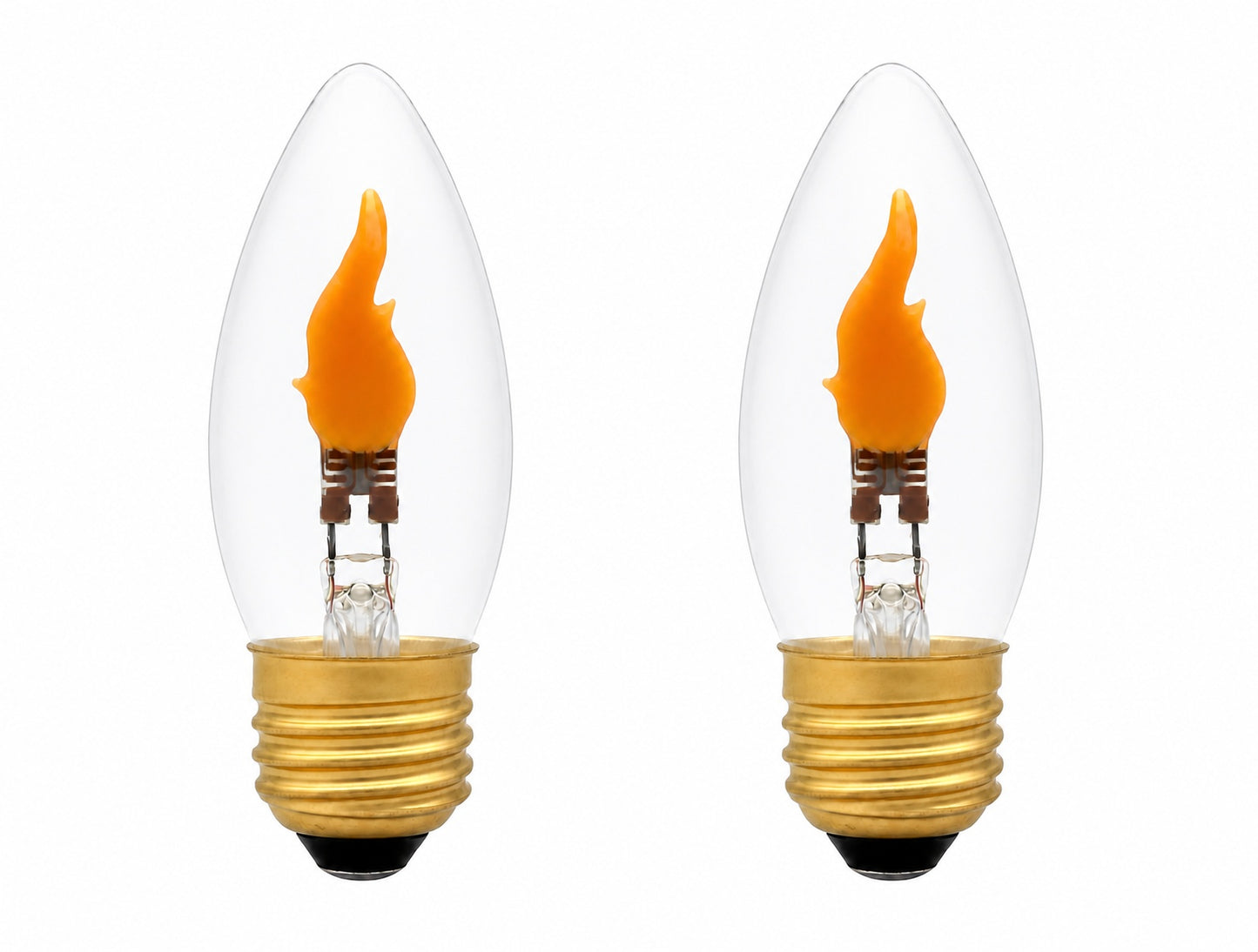 Creative Hobbies LED Flicker Bulbs, E26 Medium Base, 2 Pack