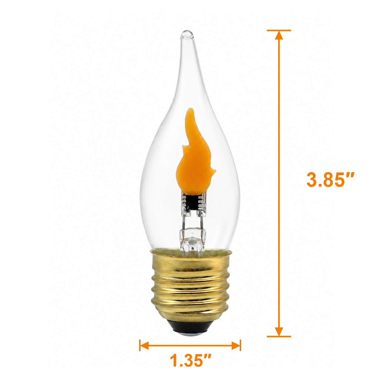 Creative Hobbies LED Flicker Bulbs, E26 Medium Base, 2 Pack