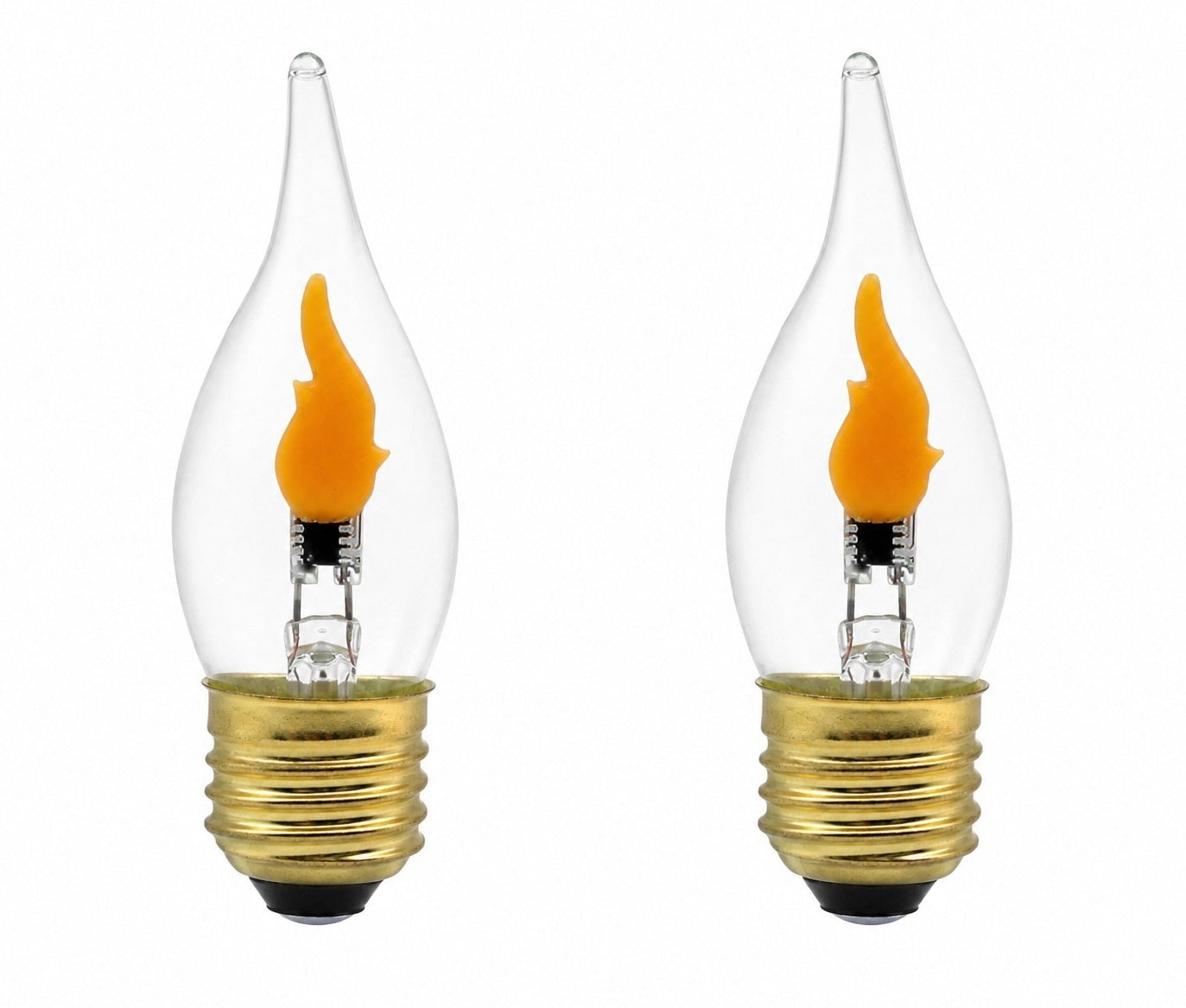 Creative Hobbies LED Flicker Bulbs, E26 Medium Base, 2 Pack