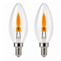 Creative Hobbies E12 LED Flicker Flame Bulbs, 1W, 2 Pack