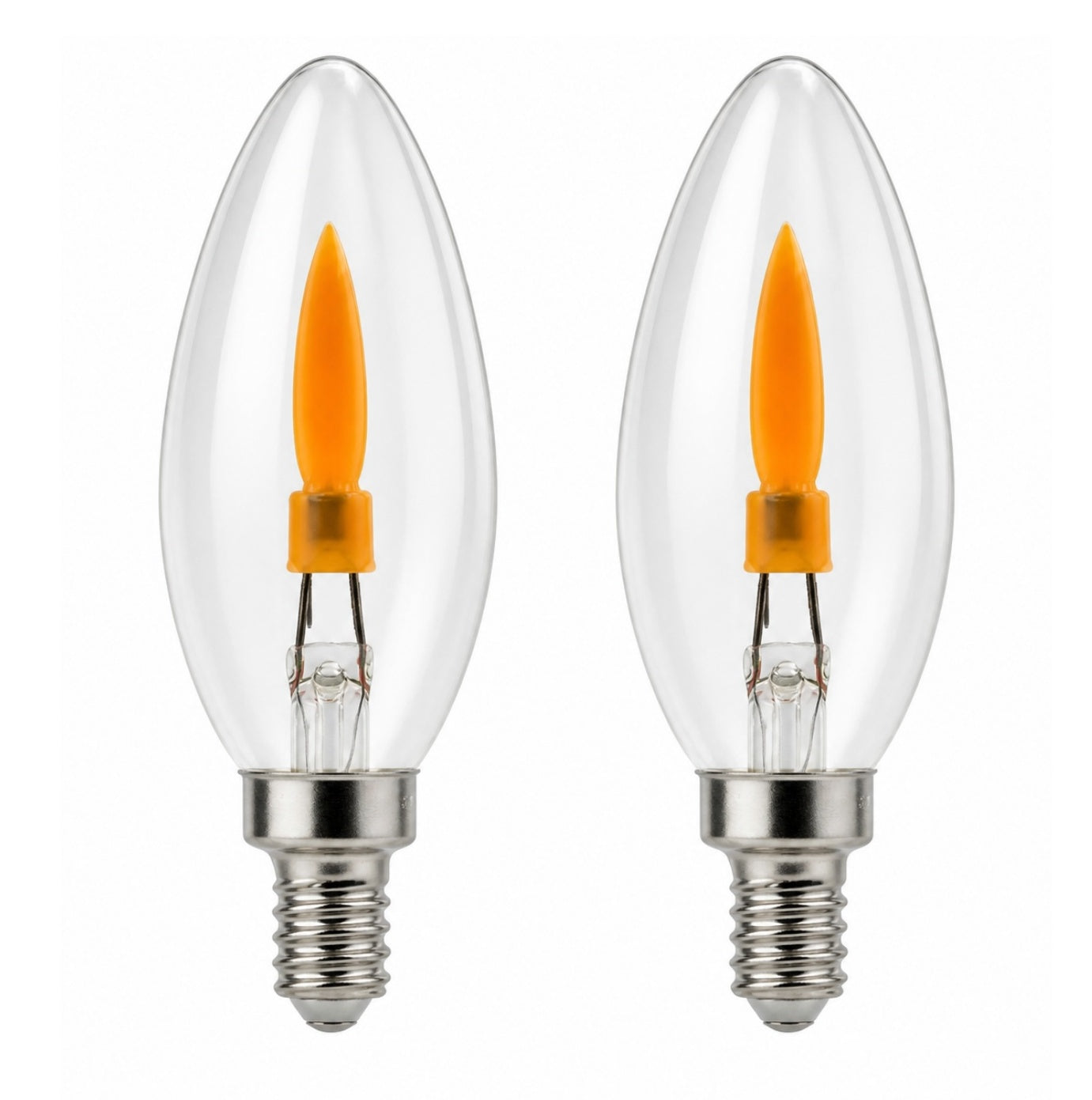 Creative Hobbies E12 LED Flicker Flame Bulbs, 1W, 2 Pack