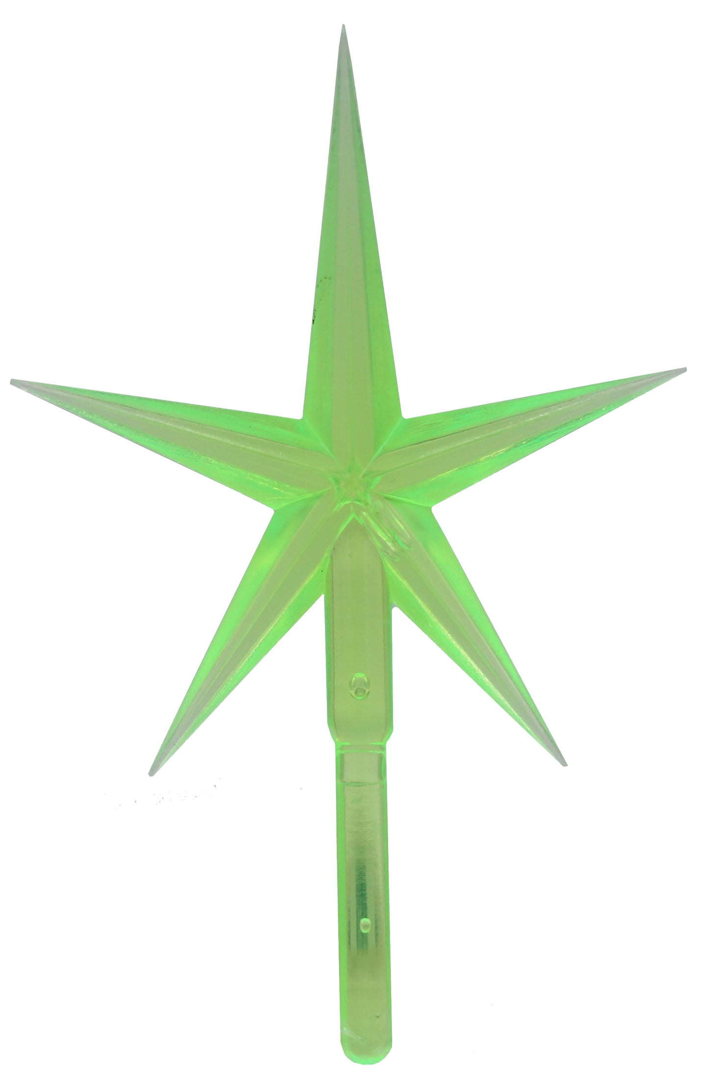 6 Pack Green Stars Ceramic Christmas Tree Lights Plastic Light Decorations - - side view