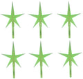 6 Pack Green Stars Ceramic Christmas Tree Lights Plastic Light Decorations - Replacement Parts Christmas Tree Ornaments