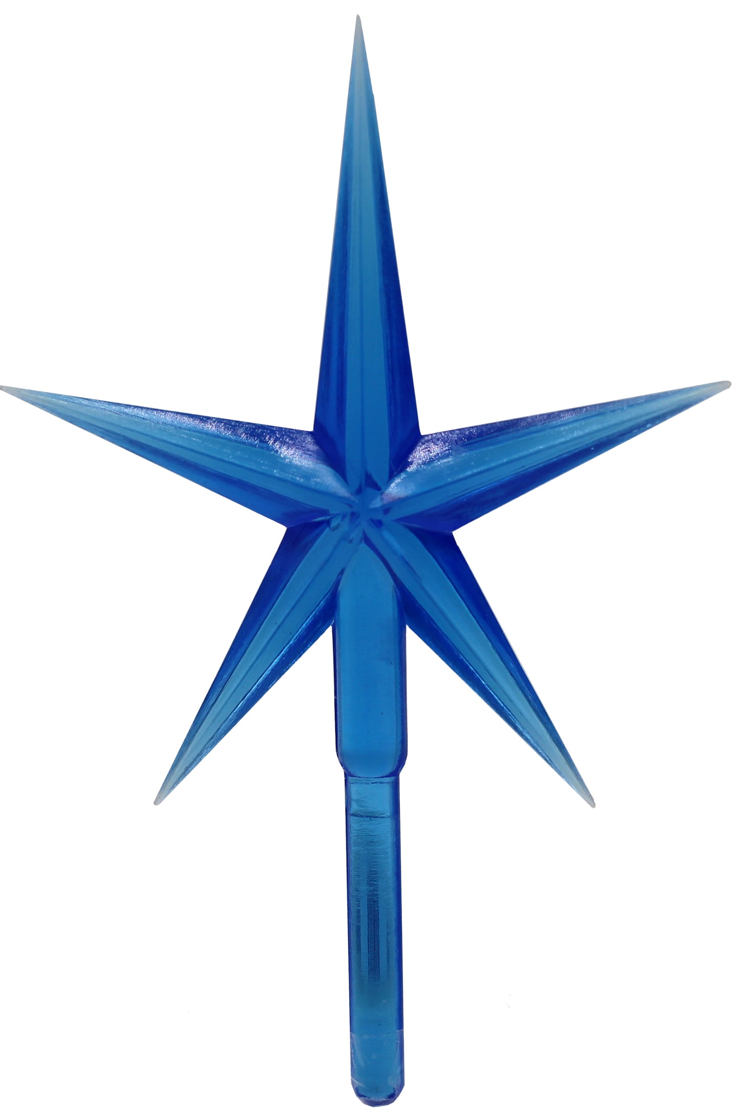 6 Pack Blue Stars Ceramic Christmas Tree Lights Plastic Light Decorations - - side view