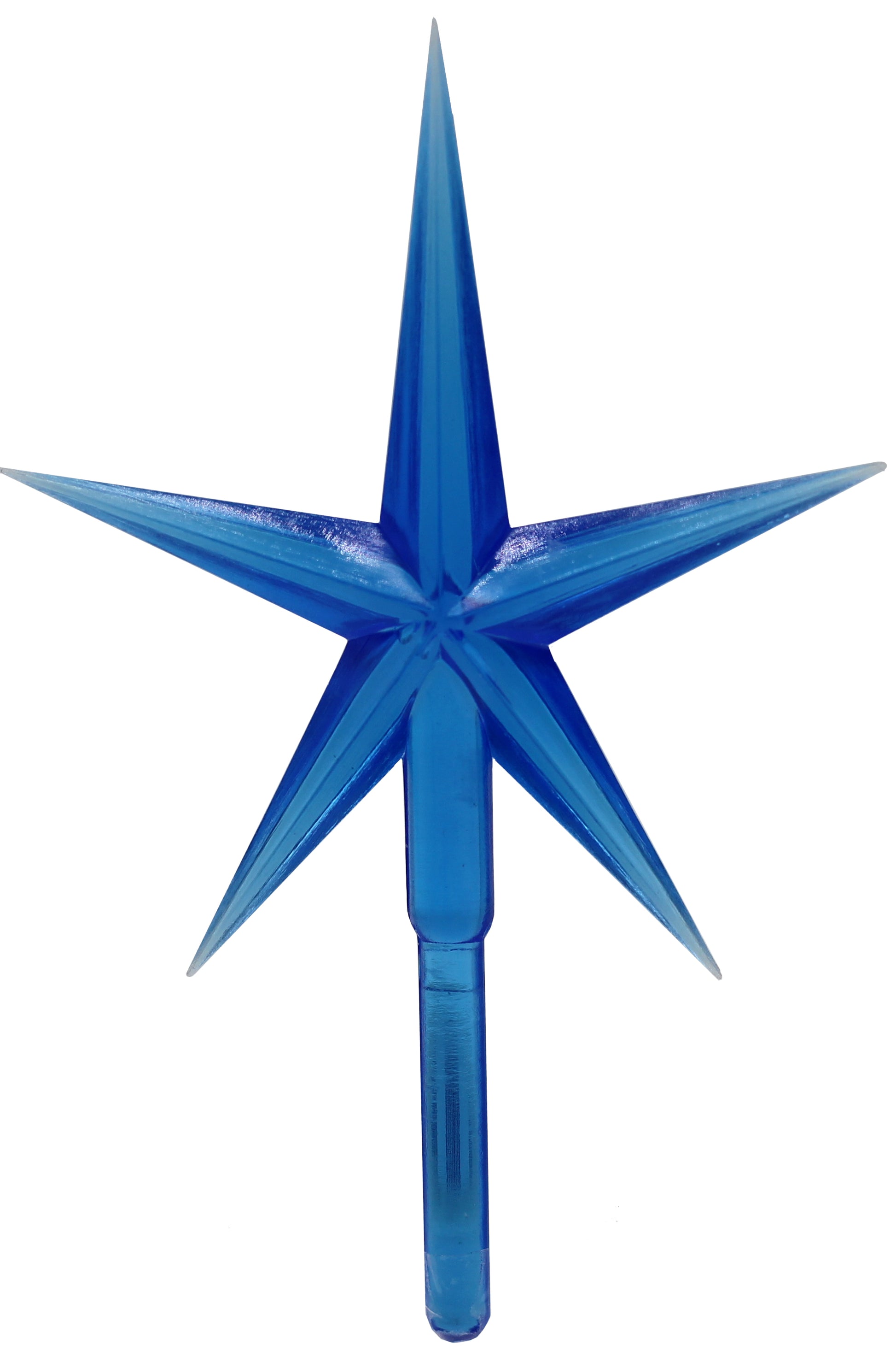 6 Pack Blue Stars Ceramic Christmas Tree Lights Plastic Light Decorations - - side view