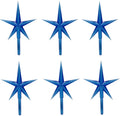 6 Pack Blue Stars Ceramic Christmas Tree Lights Plastic Light Decorations - Replacement Parts Christmas Tree Ornaments