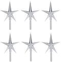 6 Pack Clear Stars Ceramic Christmas Tree Lights Plastic Light Decorations - Replacement Parts Christmas Tree Ornaments