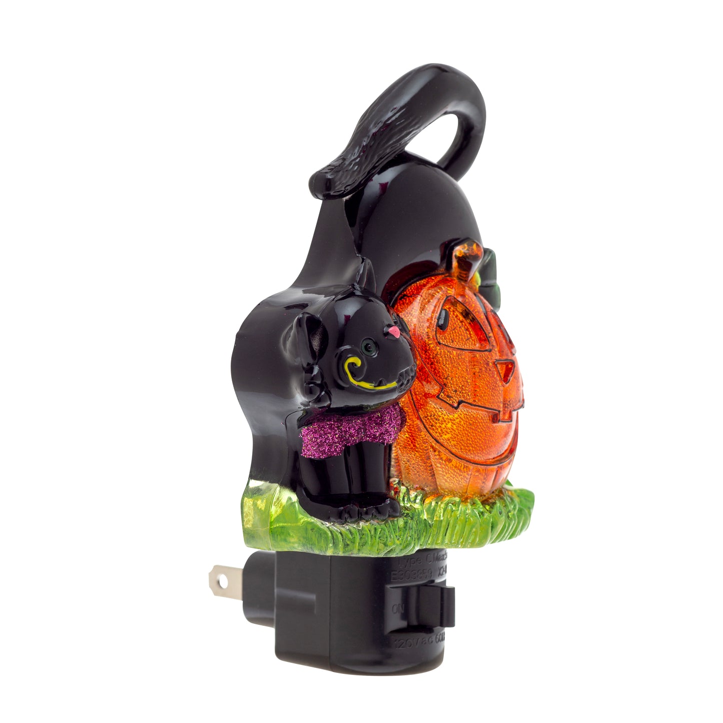 Holiday Decor Night Lights - Featuring Halloween Jack O' Lantern Pumpkin and - side view