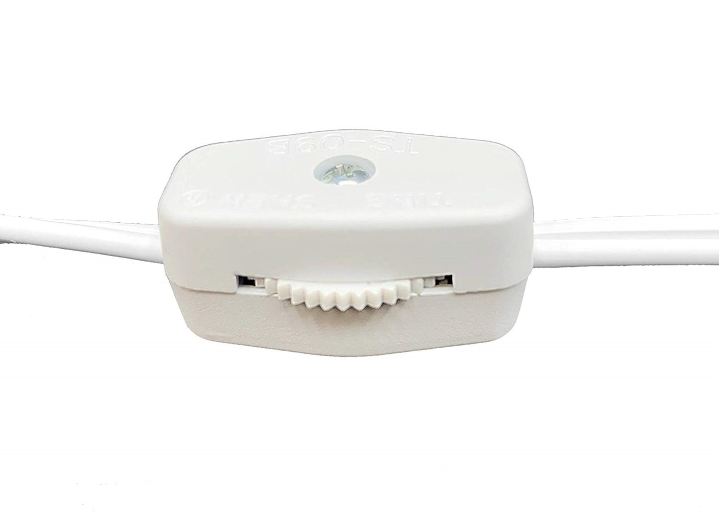 6 Foot White  Lamp Cord With Rotary Switch, Polarized Plug, Stripped Ends Ready - detail