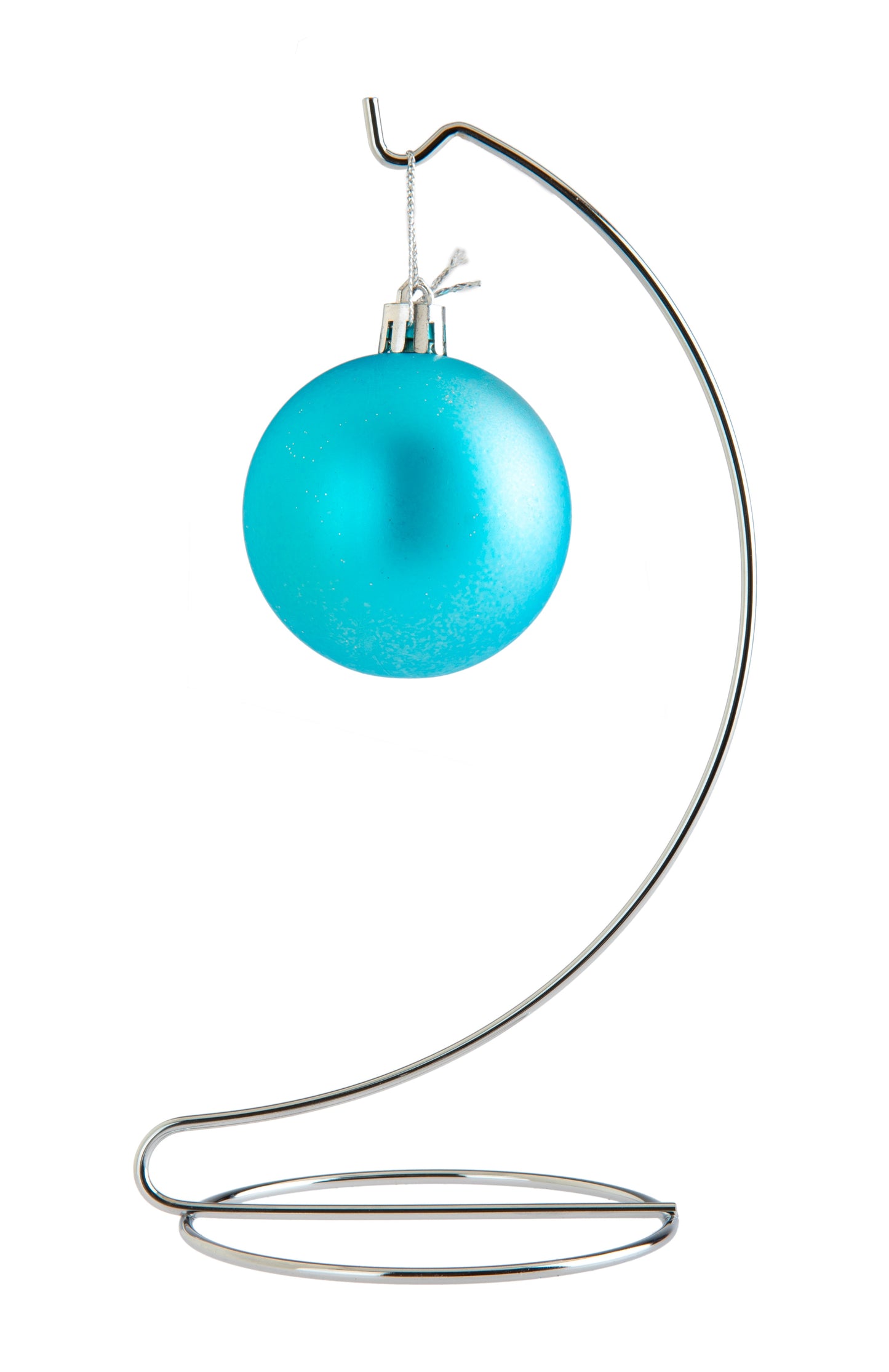 8 Inch Tall Silver Ornament Display Stand Hanger Holder, Pack of 12 Stands - detail