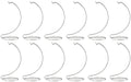 8 Inch Tall Silver Ornament Display Stand Hanger Holder, Pack of 12 Stands