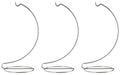 8 Inch Tall Silver Ornament Display Stand Hanger Holder, Pack of 3 Stands