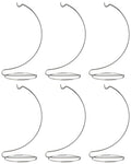 8 Inch Tall Silver Ornament Display Stand Hanger Holder, Pack of 6 Stands