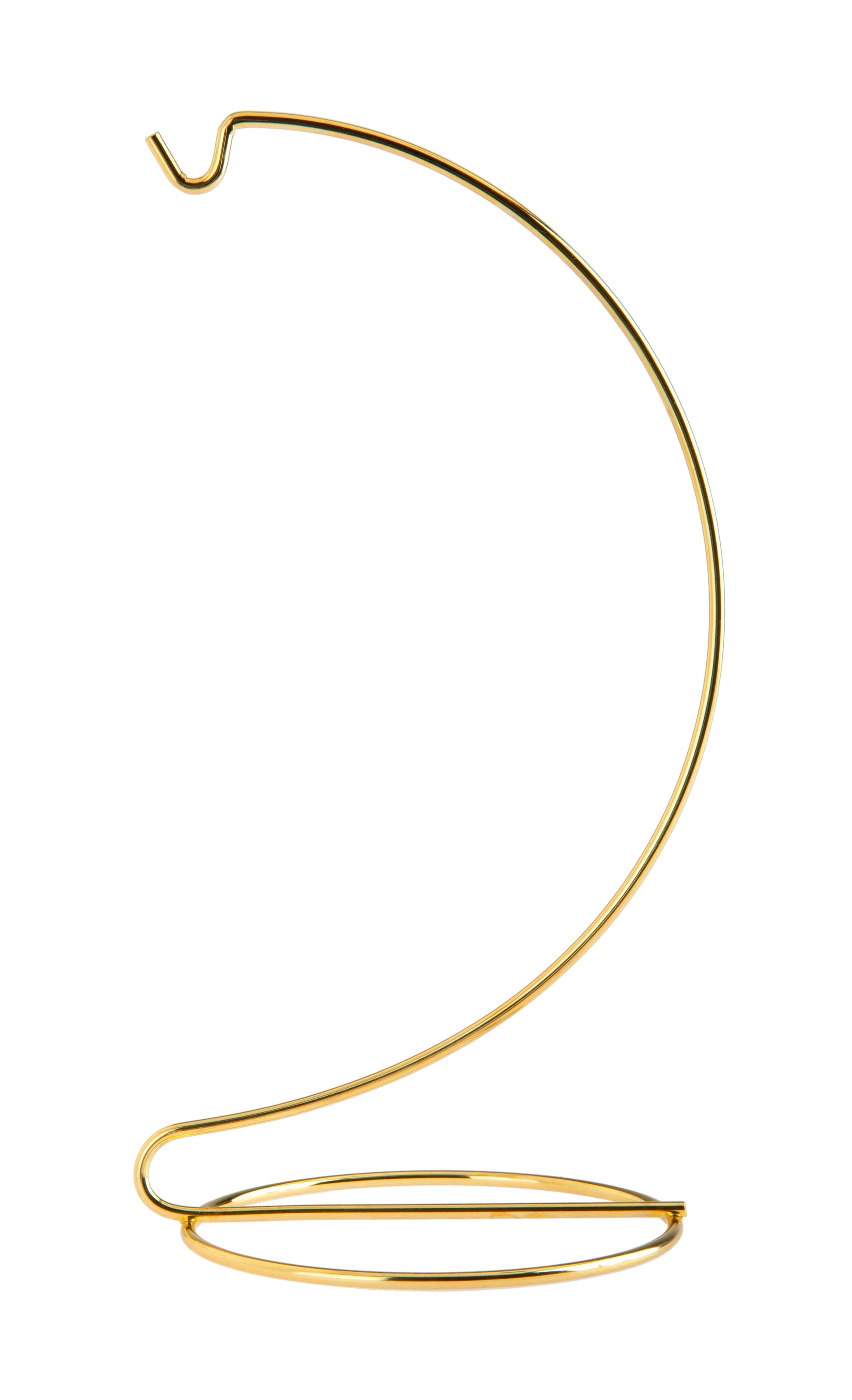 Ornament Display Stand Hanger Holder 8 Inch Tall Gold - Pack of 3 Stands - side view